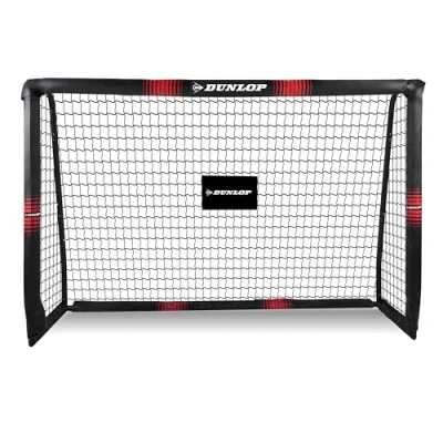 Abbildung von Dunlop Fußballtor Fussballtor 180 x 120 60 cm Fußball Tor Fussballtore für Garten Kinder und Erwachsene Fussball Trainingszubehör Innen Außen Metall Schwarz/Rot