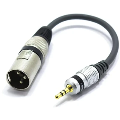 Abbildung von VITALCO XLR Stecker auf 3.5mm Stereo Klinke Adapter Mikrofon 3 Polig 3.5 TRS Mini AUX Klinkenstecker Audio Kabel