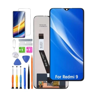 Abbildung von HLYGZX Ersatz Original Display für Xiaomi Redmi 9 LCD Bildschirm, M2004J19G M2004J19C Bildschirm Touch Digitizer Assembly Reparaturteile Kit