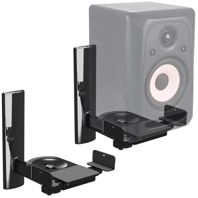 Abbildung von RICOO LH023 B Lautsprecher Wandhalterung, (2x universal Wandhalter für Boxen schwenkbar neigbar)