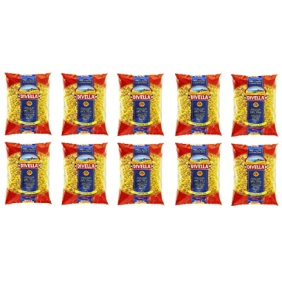 Abbildung von 24x Divella Lumachine N. 52 Hartweizengrieß Pasta Italienische Nudeln 500g Packung + Italian Gourmet Polpa di Pomodoro 400g Dose