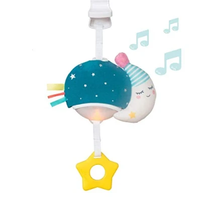 Abbildung von Taf Toys Musical Mini Moon, On The Go Music &amp; Lights Toy, Parent and Baby’s Travel Companion, Soothe Baby, Keeps Baby Relaxed While Strolling, for Newborns Up,TAF12585