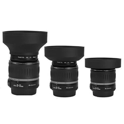 Abbildung von Gummi Sonnenblende 72mm Gegenlichtblende Spiegelreflexkamera DSLR Ø 72 mm