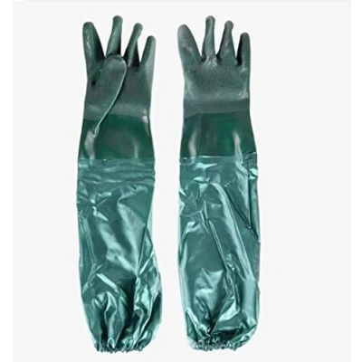 Abbildung von esschert design Gartenhandschuhe Wasserfeste Teich Handschuhe extra lang aus Gummi
