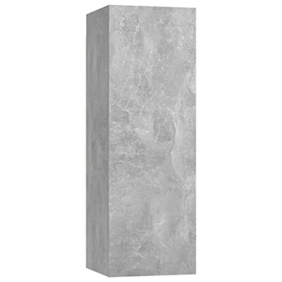 Abbildung von vidaXL TV Schrank Hängeschrank Wohnwand Anbauwand Fernsehwand Wand Wandschrank Wohnzimmer Betongrau 30,5x30x90cm Holzwerkstoff