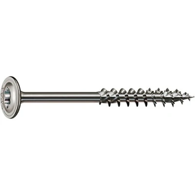 Abbildung von SPAX Holzbauschraube aus Edelstahl rostfrei A2, 8,0 x 180 mm, 50 Stück, T STAR plus, Tellerkopf, Teilgewinde, 4CUT, 0257000801805