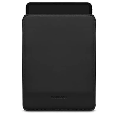 Abbildung von WOOLNUT Matte PU Folio Cover Case für iPad Pro 11 Zoll &amp; Air (M2, M4, 2024) Perfekte Passform Schwarz Kompatibel mit 10,9 und der 6. Generation.