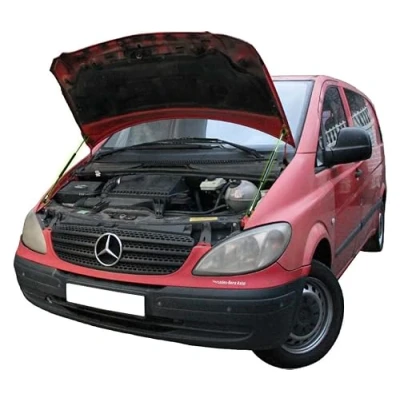 Abbildung von Generic Motorhaubendämpfer für MERCEDES BENZ VITO II W639 2003 2014 VIANO W639, Rot, Metall, Front, Rear, 2 Stück