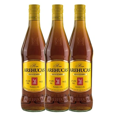 Abbildung von Ron AREHUCAS goldener Rum Carta Oro 37,5% vol, 3er Sparpack 3 x 700 ml