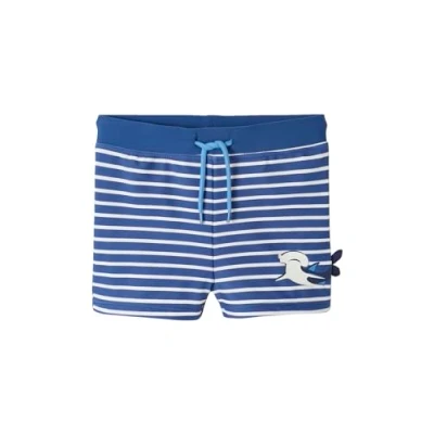 Abbildung von Vertbaudet Jungen Badehose Oeko Tex blau gestreift 98/104