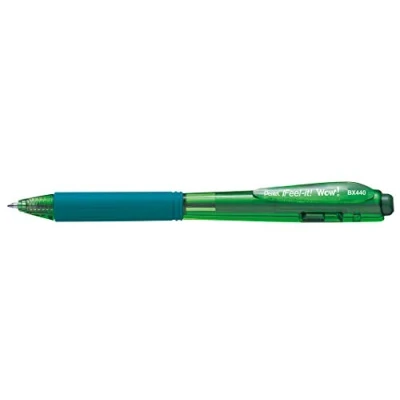 Abbildung von Pentel BX440 D Kugelschreiber mit Druckmechanik, 12 Stück, Grün