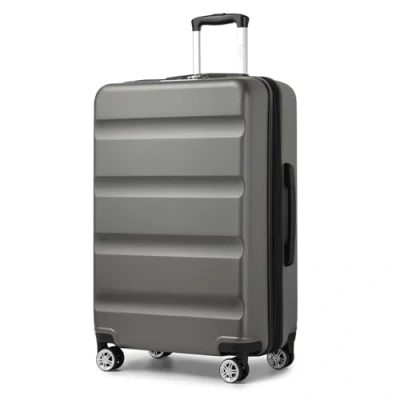 Abbildung von KONO Koffer Trolley Groß Erweiterbares Hartschalengepäck Leichte XL mit TSA Schloss und 4 Doppelspinnrollen ideal für Reisen Business 75x47.5x29.5cm, Grau
