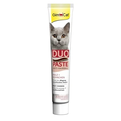 Abbildung von GimCat Duo Paste Anti Hairball Malz und Hühnchen Katzensnack fördert den Abgang verschluckter Haare 1 Tube (1 x 50 g)