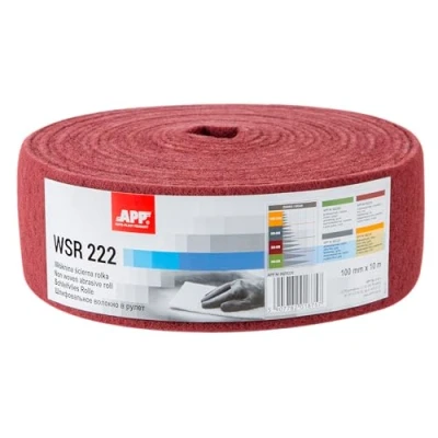 Abbildung von APP WSR 222 Schleifvliesrolle, 100 mm x 10 m, rot Extrem langlebiges Schleifvlies für Metall, Holz, Stahl und Edelstahl Grobkörnige Schleifwolle, Körnung: 320 360