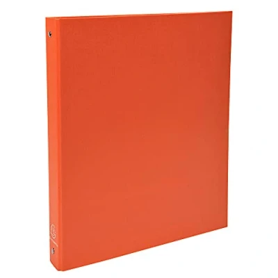 Abbildung von Exacompta 51374SE Ringbuch OPAK DIN A4 aus starkem Karton mit Kunststoffbezug außen 4 Ringen 40 mm breit orange ideal für Schule und Büro Ringhefter Ringordner Ringbuchordner