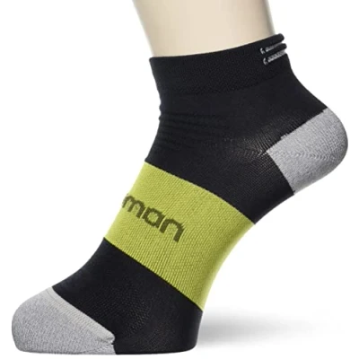 Abbildung von Salomon, 1 Paar Niedrig geschnittene Unisex Socken, SONIC PRO, Polyamid/Polypropylen, Gr. M (39 41), Schwarz/Gelb (Night Sky/Citronelle), LC1131600
