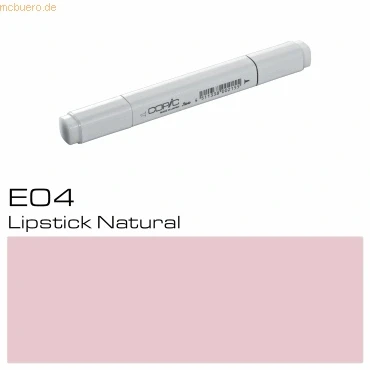Abbildung von COPIC Classic Marker Typ E 04, Lipstick Natural, professioneller Layoutmarker, mit einer breiten und feinen Spitze