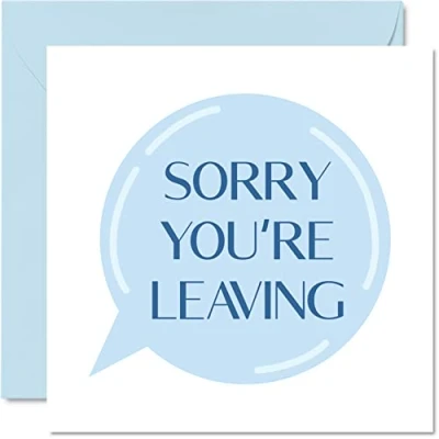 Abbildung von Leaving Cards for Colleagues Women Men Sorry You&#039;re Good Luck In Your New Job Cards, 145 mm x Grußkarten, lustige Abschiedsgeschenke, Glückwunschkarte