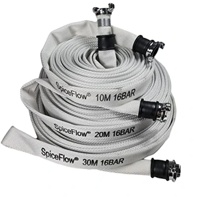 Abbildung von SpiceFlow Gartenschlauch GEKA kompatibel, Feuerwehrschlauch Bauschlauch Industrieschlauch Länge 10 Meter 1&quot; Zoll professionelle kompatible Anschlusskupplungen