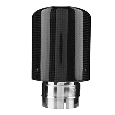Abbildung von sportauspuff Auto Auspuffrohr, endrohr edelstahl auspuff sound booster Carbon Style Modifiziert Single Outlet Auspuffrohr Schalldämpfer exhaust Tip Tail Throat 63 101mm