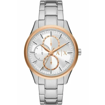 Abbildung von Armani Exchange Analog Quarz Chronograph, Herren, Größe: One Size, Silber