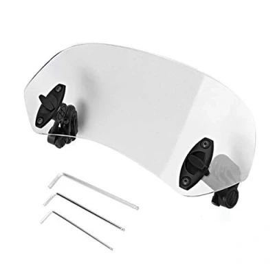 Abbildung von Motorrad windschild aufsatzYctze Windschutzscheibe, Universal ABS Transparent Einstellbarer Clip Auf Windschutzscheibe Windabweiser Windschutzschei Ersatz für ubeh?r