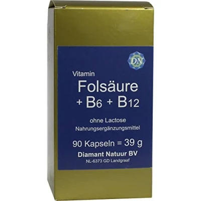 Abbildung von Folsäure+b6+b12 ohne Lactose Kapseln