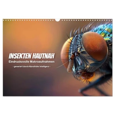 Abbildung von Insekten hautnah (Wandkalender 2025 DIN A3 quer), CALVENDO Monatskalender