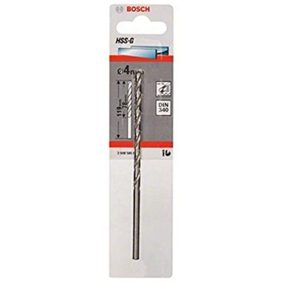 Abbildung von Bosch Professional 1x HSS G Metallbohrer (für Metall, Ø 4 mm, Robust Line, Zubehör Bohrmaschine)