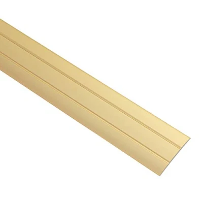 Abbildung von Gedotec Übergangsprofil selbstklebend Gold 1000 mm Alu Länge 1m, Breite 37 Messing eloxiert Made in Germany Übergangsschiene Aluminium, Übergangsleiste ohne bohren, Abdeckleiste