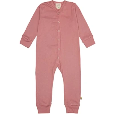Abbildung von loud + proud Baby Mädchen Feinripp, Bio Baumwolle Und GOTS Zertifiziert Schlafoverall, Blossom, 50 56 EU