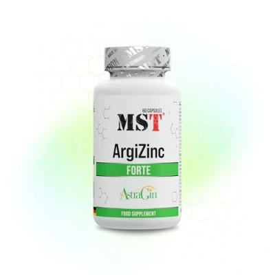 Abbildung von ArgiZinc von MST® Nutrition L Arginin, Zink Chelat, Selen, Kupfer, Vitamin B6 &amp; AstraGin® 60 vegane Kapseln für Tage Made in Germany