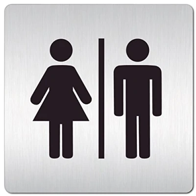 Abbildung von Türschilder24 XXL Schild Türschild (B) 125 x mm WC Toiletten 1,5 Aluminium Vollmaterial 100% Made in Germany (WC Pikto)