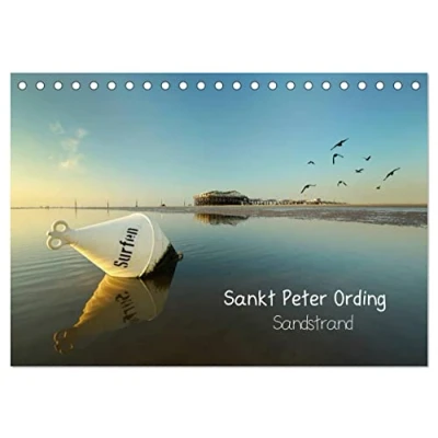 Abbildung von Sankt Peter Ording Sandstrand (Tischkalender 2025 DIN A5 quer), CALVENDO Monatskalender