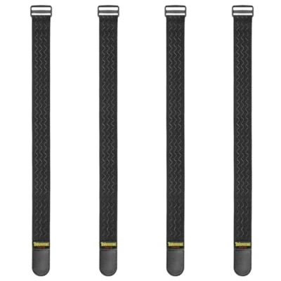 Abbildung von Trilancer Elastische Gurte mit Anti Rutsch Streifen, 61x5 cm (4er Pack) Mehrzweck Klettbänder für Schläuche, Kabel, Fahrrad, Camping, Gepäck, Yogamatten