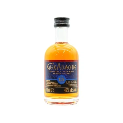Abbildung von GlenAllachie Single Malt Whisky 50 ml 46% Vol. Geschmack von Zimt &amp; Sternanis Vanillearomen 15 Jahre in Eichenholzfässern gereift Finish Sherry Fässern