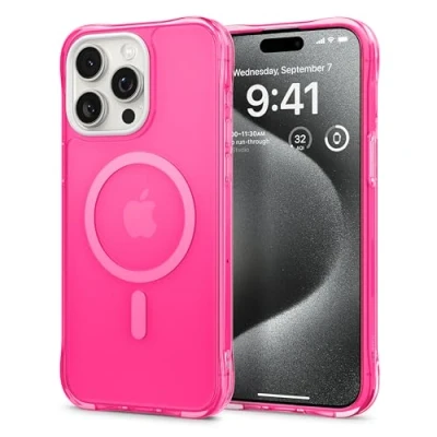 Abbildung von CYRILL von Spigen Ultra Sheer Mag Hülle Kompatibel mit iPhone 15 Pro (2023) Hot Pink