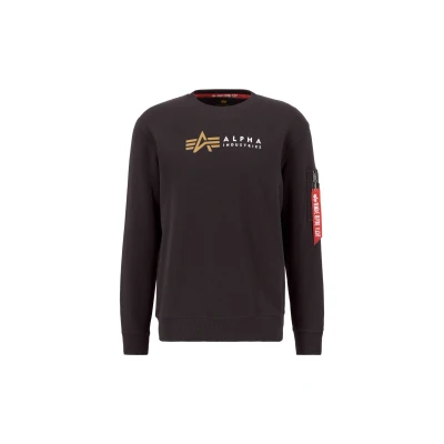 Abbildung von Alpha Industries Label Sweatshirt, Herren, Größe: Large, Hunter brown