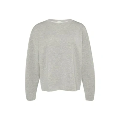 Abbildung von s.Oliver Glattes Scuba IM Relaxed FIT Strickpullover, Damen, Größe: 34, Grau meliert