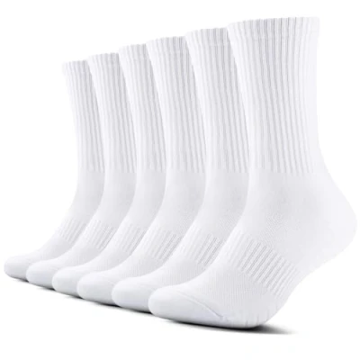 Abbildung von TUUHAW Socken Herren Damen 6 Paar Sportsocken Atmungaktive tennissocken,Weiß 47 50
