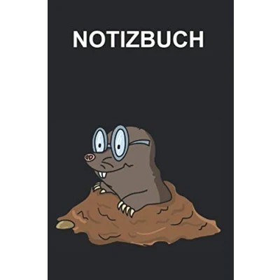 Abbildung von Notizbuch: Maulwurf Maulwurfshügel Maulwurfshaufen Garten Gärtnern Lustig Niedlich Tiere Tiermotiv Notizbuch, Tagebuch, Notizheft, Schreibheft ca. A5 mit Linien 120 Seiten liniert Softcover