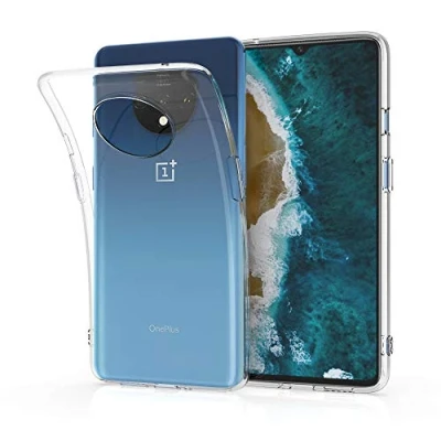 Abbildung von kwmobile Hülle kompatibel mit OnePlus 7T Silikon Handyhülle Transparent Handy Case in
