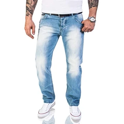 Abbildung von Rock Creek Regular fit Jeans Herren Stonewashed Hellblau RC 2141