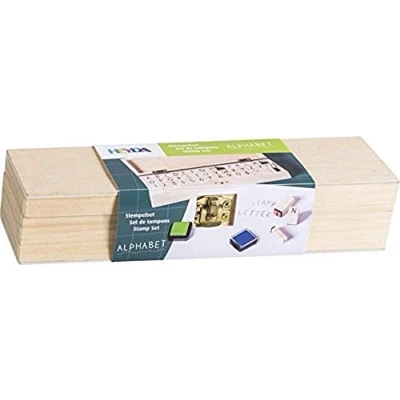Abbildung von Heyda 204888681 Stempelset Alphabet+ Zahlen und Sonderzeichen (46 Stempel)