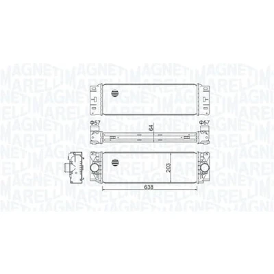 Abbildung von MAGNETI MARELLI 351319204760 Ladeluftkühler VOLKSWAGEN: Crafter 30 50 Kastenwagen, 35 Bus