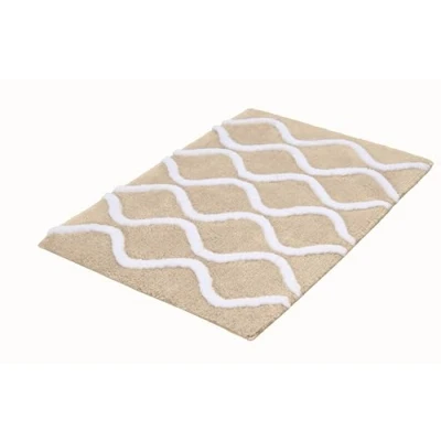 Abbildung von Kleine Wolke Badematte &quot;Piana&quot;, Höhe 23 mm, rutschhemmend beschichtet, fußbodenheizungsgeeignet, Badteppich, modernes Wellen 3D Design