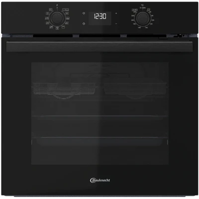 Abbildung von BAUKNECHT Einbaubackofen &quot;BBA285PU1ZK&quot;, mit 1 fach Teleskopauszug, Pyrolyse Selbstreinigung, Easy Grill eiaches Grillen im Backofen
