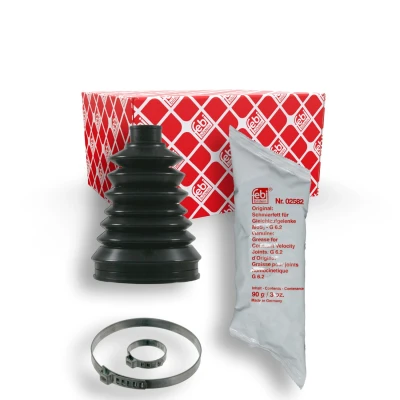 Abbildung von FEBI BILSTEIN 17793 Achsmanschette Vorderachse, radseitig Thermoplast PEUGEOT: 205 II Schrägheck, 306 106 Schrägheck