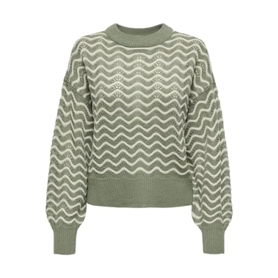Abbildung von JDY Damen Jdyrita L/S Short Struc Pull KNT Noos Strickpullover, Sea Spray, Small