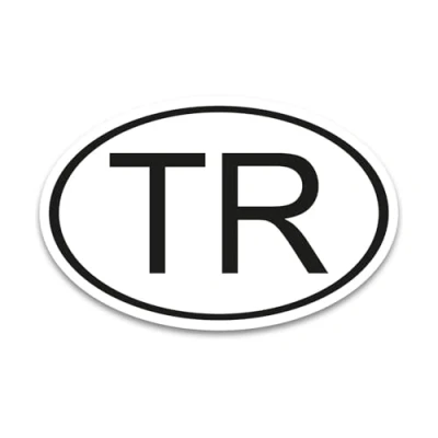 Abbildung von TR Aufkleber Länderkennzeichen Türkei 17,5 x 11,5 cm DIN genormt kfz796